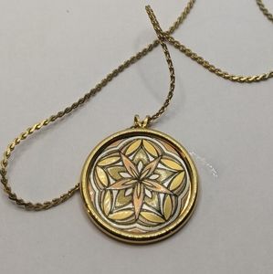 Reed and Barton signed floral pendant
